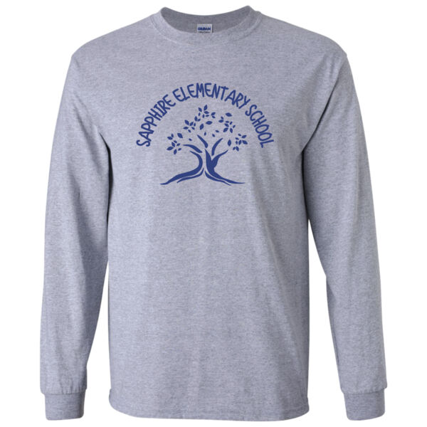 SAPPHIRE HTR GREY LONG SLEEVE - T-SHIRT Thumbnail
